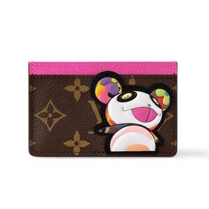 Louis Vuitton Pink Panda Murakami Monogram 20th Anniversary Card Holder